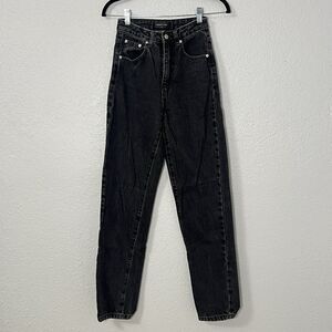 White Fox Womens Jeans Black Acid Wash High Rise Size XS/2/24